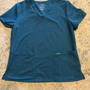 NWOT-Cherokee Women's carribean blue V-Neck Top